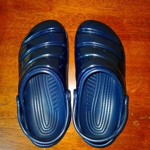Navy blue crocs size 3
